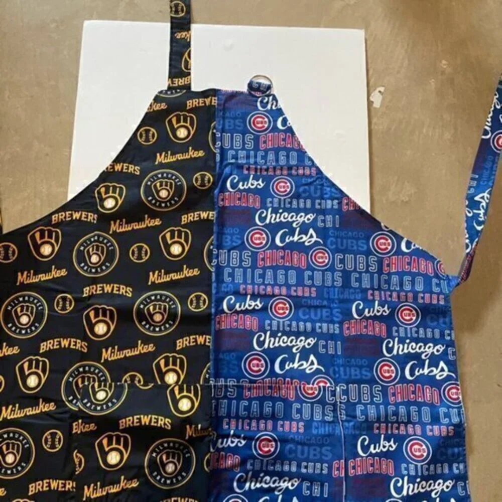 Chicago Cubs Milwaukee Brewers Combination Barbeque Apron